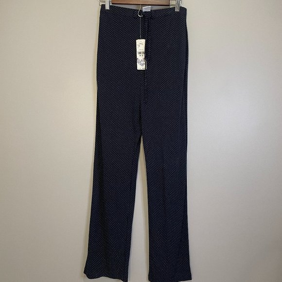 Evan Picone Womens Rayon Polka Dot Semi Sheer Joggers sz S   Super Sexy  NWT - Picture 1 of 7